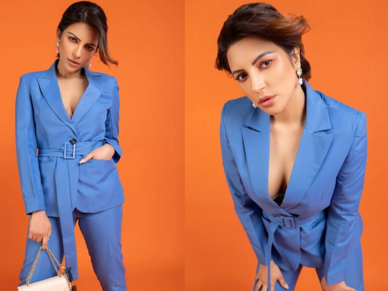 Riveting Photoshoot Of Shama Sikander In Suit